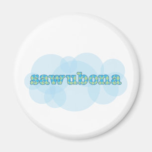 Íman Olá no padrão zulu wawubona argyle