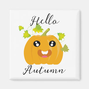 Íman Olá Outono - Abóbora de Halloween Fofa