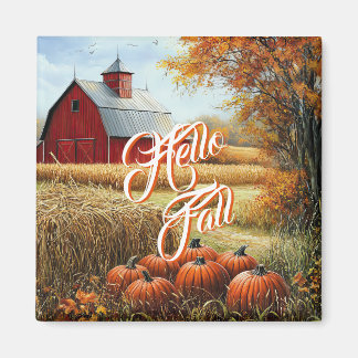 Íman Olá, outono, Ação de Graças, Pumpkins do Barn Rura