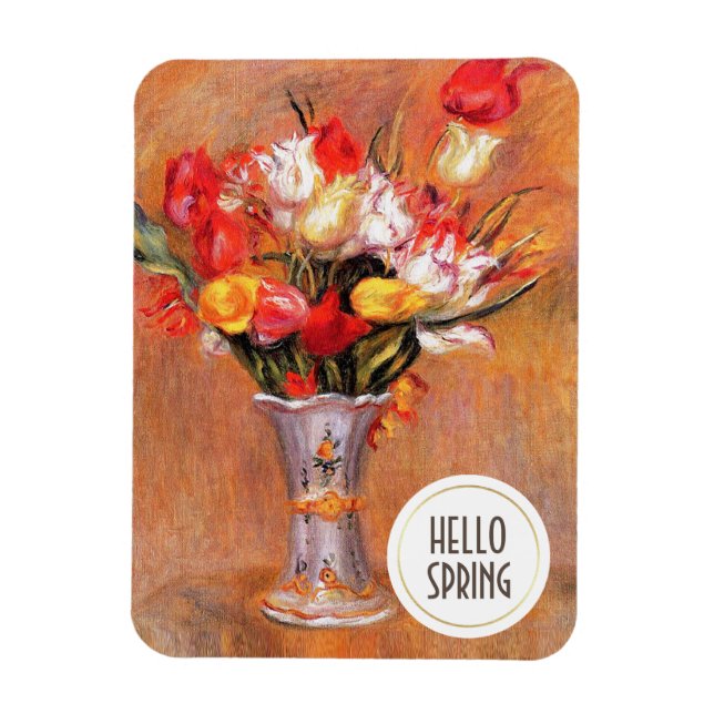 Íman Olá, Primavera. Presente de Páscoa Personalizada d (Vertical)