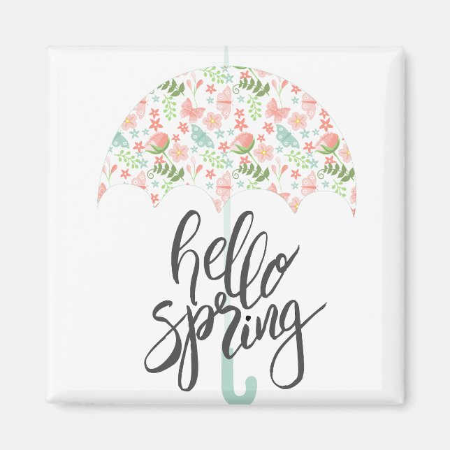 Íman Olá Primavera Umbrella (Frente)
