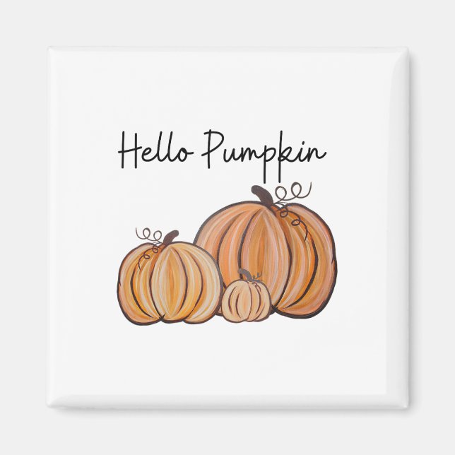 Íman Olá Pumpkin Fall Halloween Graphic (Frente)