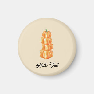Íman Olá, Pumpkin Fall Stack Autumn Beige Magnet