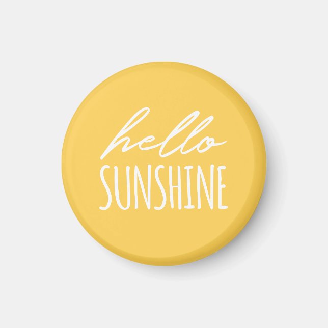 Íman Olá Sunshine Magneto Amarelo Ensolarado (Frente)