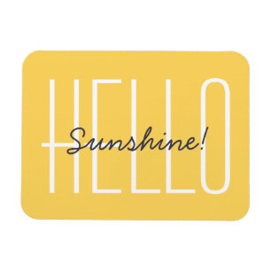 Íman Olá Tipografia Amarela Sunshine Citação