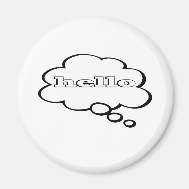 Íman Olá, Word Bubble Magnet (Frente)