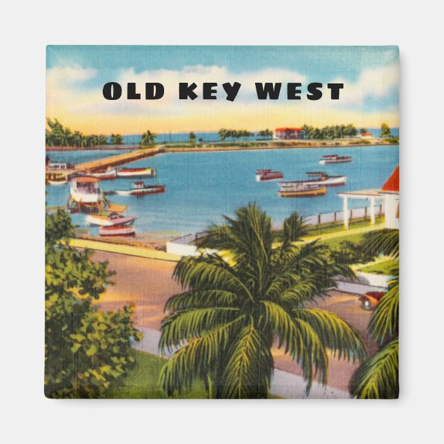 Íman Old Key West Florida com Garrison Bight (Frente)