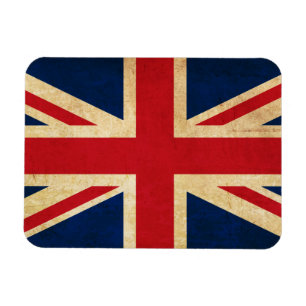 Íman Old Vintage Grunge Reino Unido Flag Union Jack