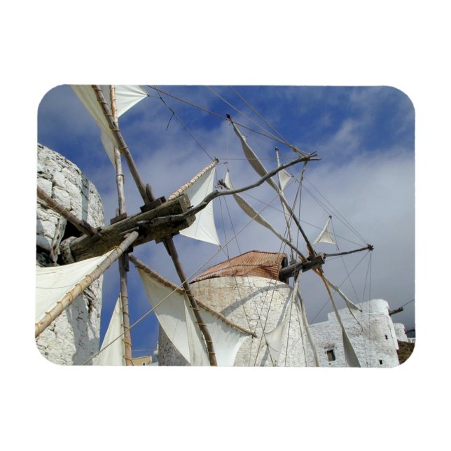 Íman Old Windmills Olympos Karpathos, Grécia (Horizontal)