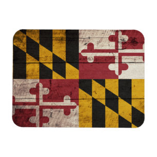 Íman Old Wooden Maryland Flag