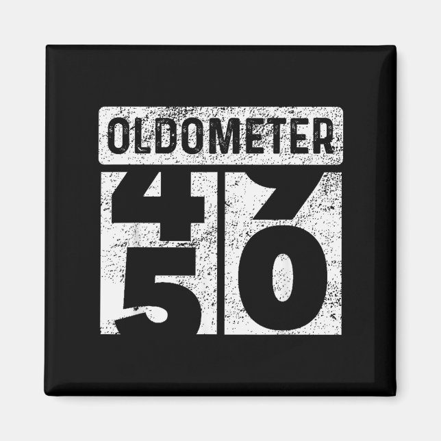 Íman Oldometer Odometer Funny 50th Birthday Gift 50 Yrs (Frente)