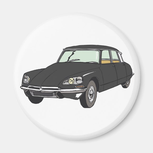 Íman Oldtimer Citroen DS 19 Schwarz (Frente)