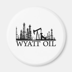 Íman Óleo de Wyatt/logotipo preto