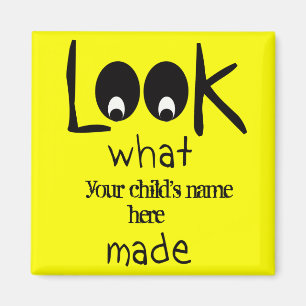 Íman Olhar customizável o que eu fiz a ímã do