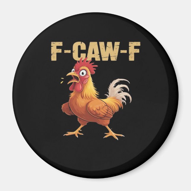 Íman Olhar engraçado F Caw F Frango Engraçado Tendente (Frente)