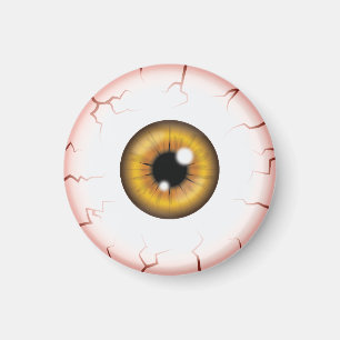 Íman Olhball Castanho Colorido Halloween Sanguíneo