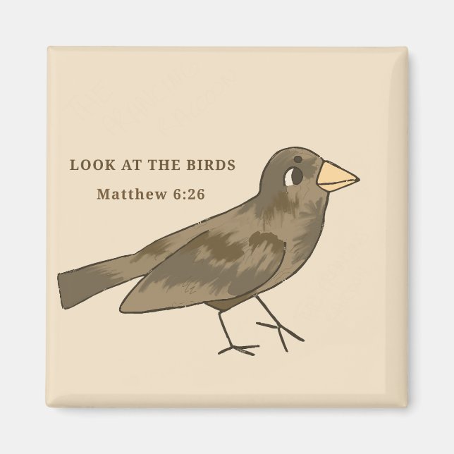 Íman Olhe o ímã dos pássaros (Frente)