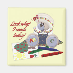 Íman Olhe o que eu fiz a ímã quadrado