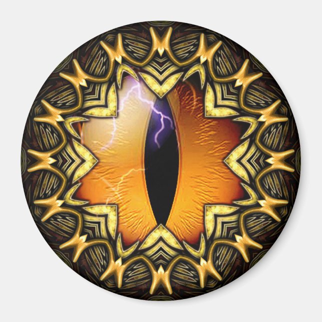 Íman Olho do Dragão ouro (Frente)