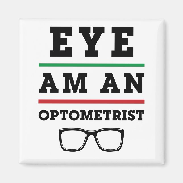 Íman Olho Sou Optometria Engraçada Optometria (Frente)