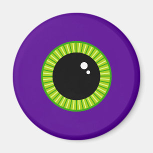 Íman Olho Verde Engraçado e Monstro Roxo