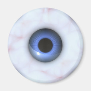 Íman olhos azuis assustadores