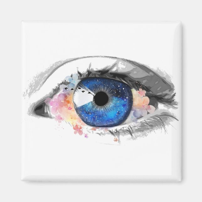 Íman Olhos Azuis Bonito (Frente)