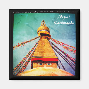 Íman Olhos de Buda, Vintage Stupa, Katmandu - Nepal