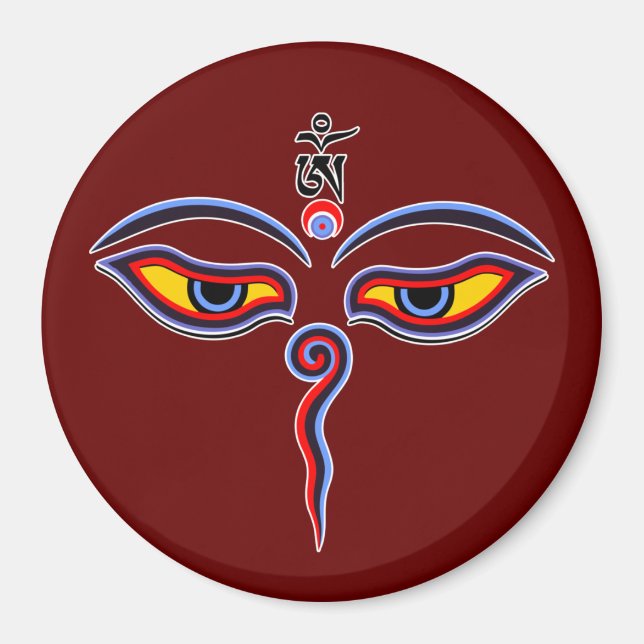 Íman Olhos Sabedoria De Buda - Olhos Do Templo De Bodhn (Frente)