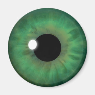 Íman Olhos Verdes Iris Eyeball Legal Magnetos Arredonda