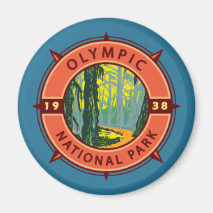 Íman Olimpiadas National Park Hoh RainForest Retro Comp