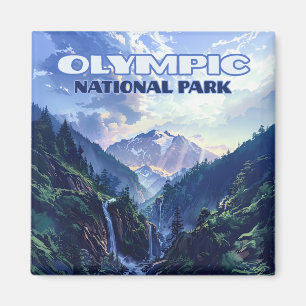 Íman Olimpiadas National Park Washington Mounts Vintage