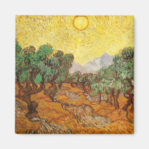 Íman Oliveiras Amarelo Céu e Sun Van Gogh Belas Artes