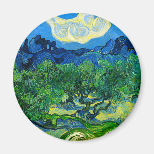 Íman Oliveiras de Van Gogh numa Paisagem Montanhosa