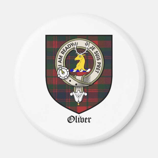 Íman Oliver Clan Crest Crachá Tartan (Frente)