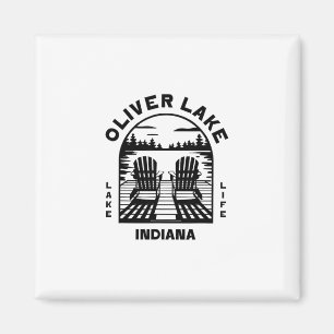 Íman Oliver Lake Indiana Exteriores Vintage 1