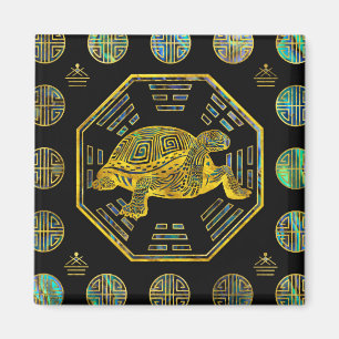 Íman Olmo dourado Shell de Feng Shui da