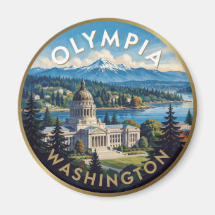 Íman Olympia Washington Puget Sound Viagem Arte