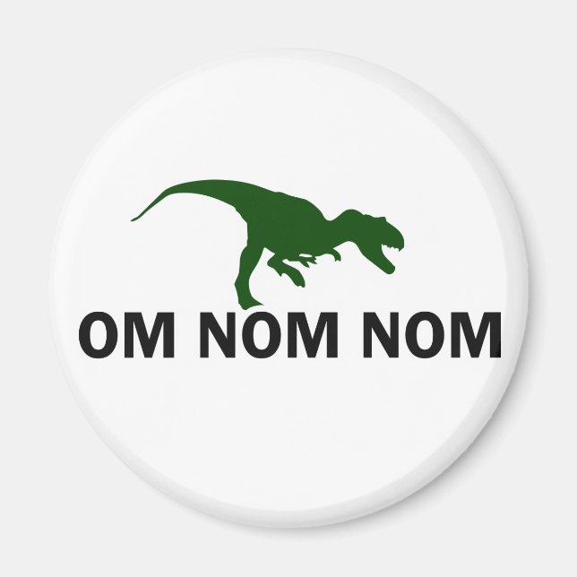 Íman Om Nom Dinossaur Rawr está com fome (Frente)