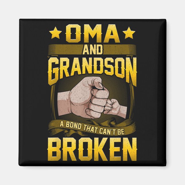 Íman Oma And Grandson A Bond That Can't Be Broken Shirt (Frente)