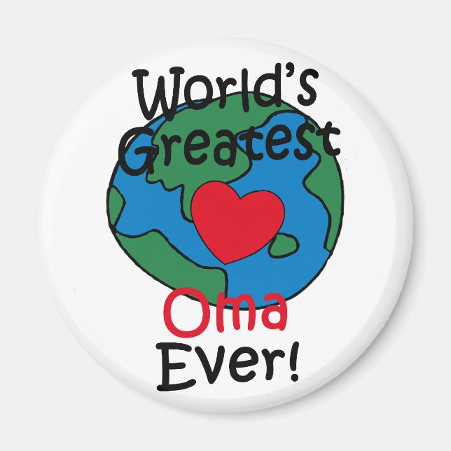 Íman Oma Coração Mais Querido do Mundo (Frente)
