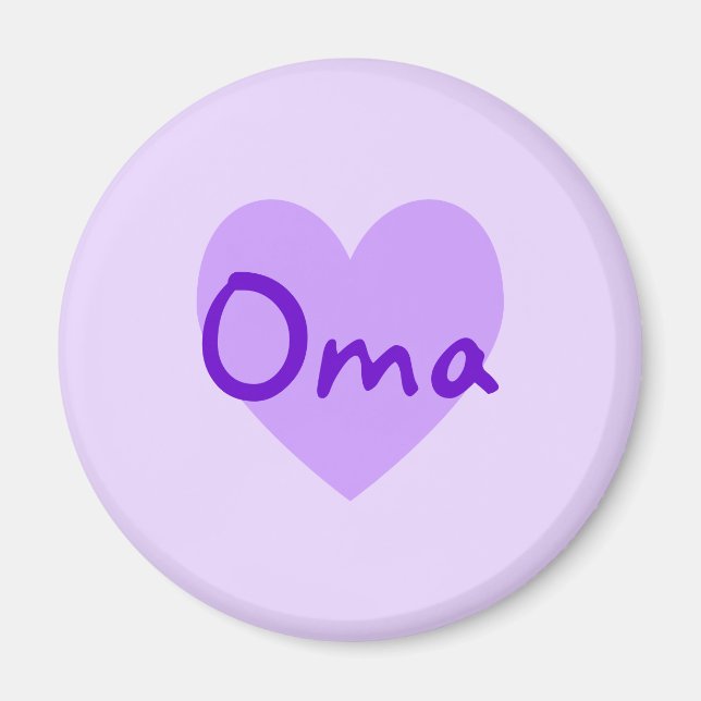Íman Oma em roxo (Frente)