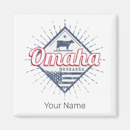 Íman Omaha City Nebraska Estados Unidos Vintage EUA