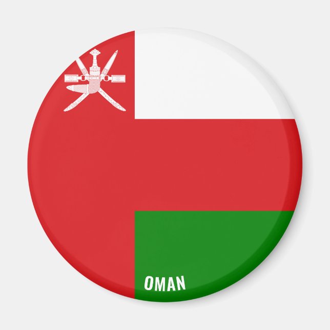 Íman Oman Flag Charming Patriotic Magnet (Frente)