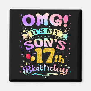 Íman Omg É o 17º Aniversário do Meu Filho Feliz 17 Anos