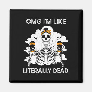 Íman OMG Eu sou Literalmente Morto Skeleton Coffee Hall