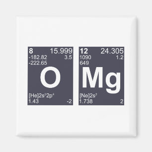 Íman OMG oh meus elementos de mesa periódica do deus