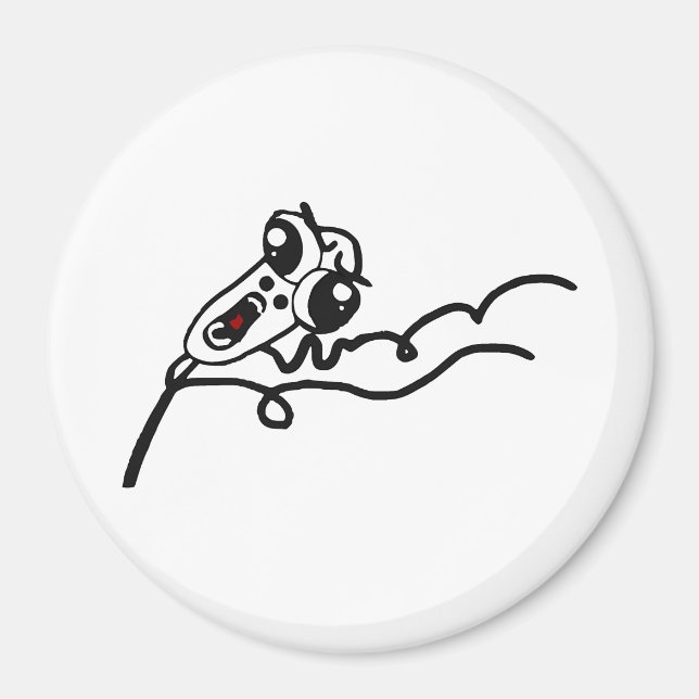 Íman OMG RUN Rage Assustado Face Memória de Bicicleta (Frente)