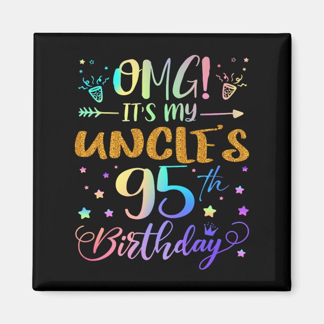 Íman Omg São Os Meus Tios 95 Anos Aniversário Doce 95 A (Frente)