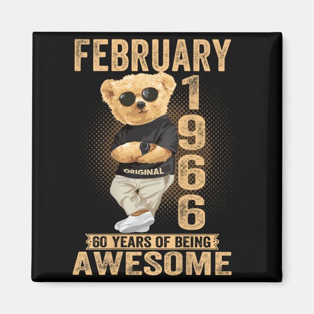 Íman (on Back) February 1966 60th Birthday 60 Years Ted (Frente)